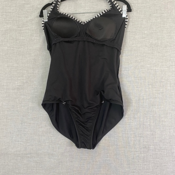 Catalina One Piece Bathing Suit Womens XL 16-18 Halter Tie Neck V-Neck Foam Cups - Picture 5 of 9